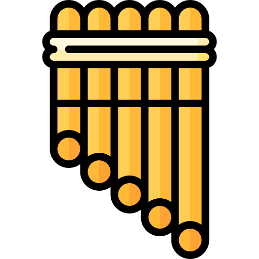 Pan flute musical instrument wind instrument antara icon Pan flute musical instrument wind instrument antara icon