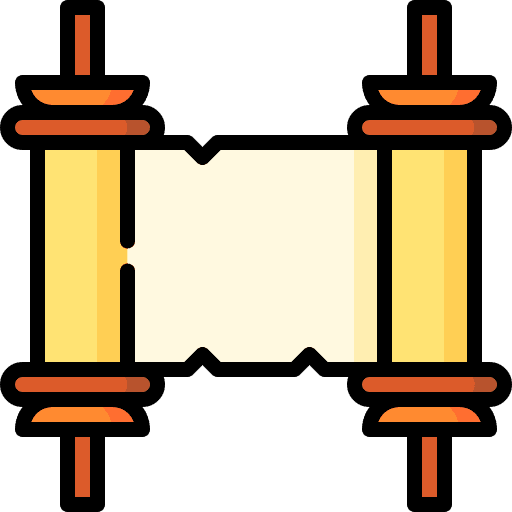 Papyrus script writing information icon Papyrus script writing information icon