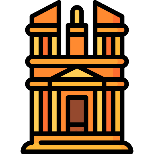 Petra monuments architecture and city petra icon Petra monuments architecture and city petra icon