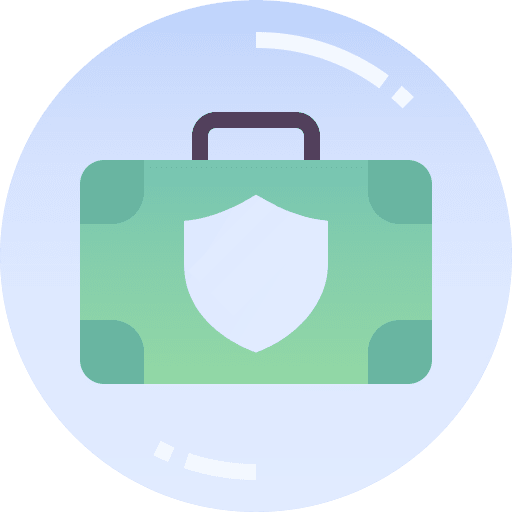Insurance holiday bag vacation icon Insurance holiday bag vacation icon