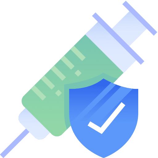 Vaccination protect safe syringe icon