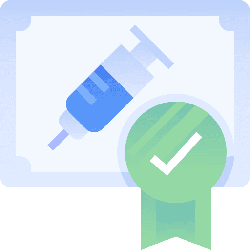 Vaccination safe vaccination certificate icon Vaccination safe vaccination certificate icon