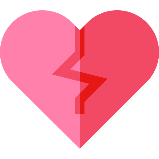 Heartbroken relationship love and romance heartbreak icon