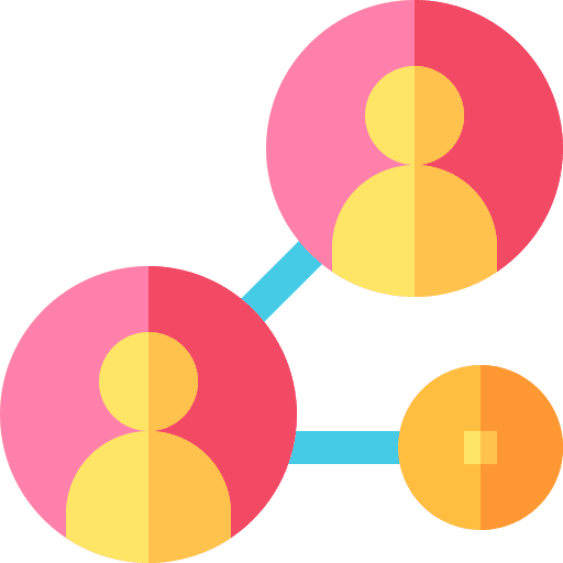 Link network connection people icon