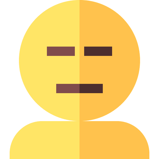 Neutral indifferent emotion neutral icon Neutral indifferent emotion neutral icon
