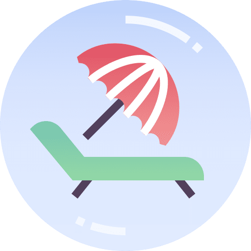 Relax protection vacation travel icon Relax protection vacation travel icon