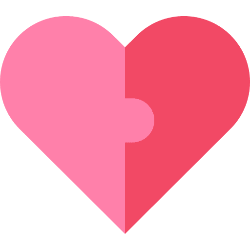 Heart love heart shaped jigsaw icon Heart love heart shaped jigsaw icon