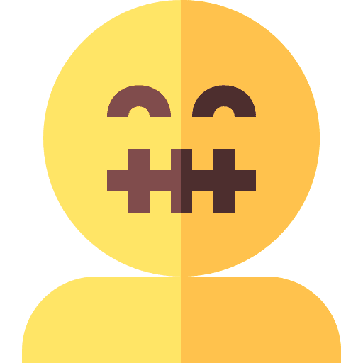 Secret emoticon face lock icon Secret emoticon face lock icon