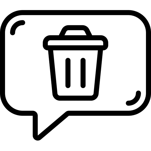 Delete message chat communications ui icon