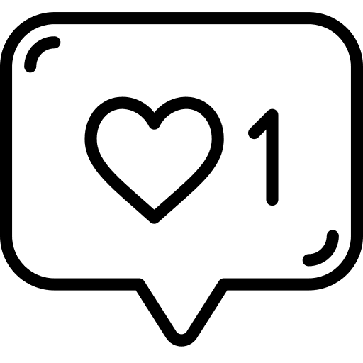 Love notification conversation message icon