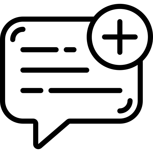 New message plus button communications icon