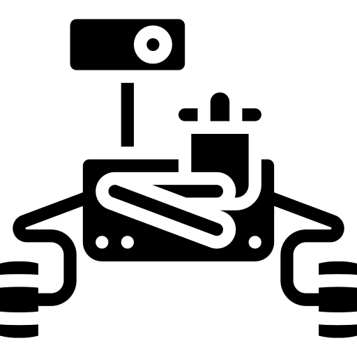 Mars rover land rover transportation robot icon