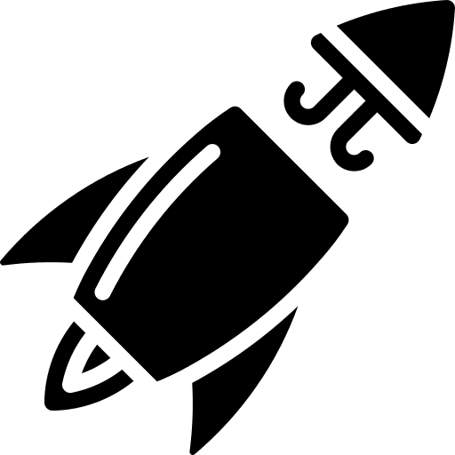 Rocket stage transportation launch icon