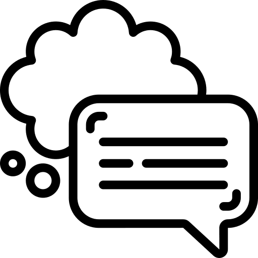 Thinking conversation communications chat icon Thinking conversation communications chat icon