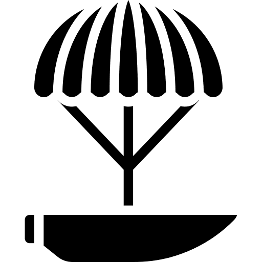 Parachute parachute launch rocket icon