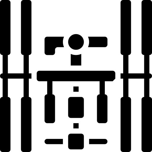 Space station astronomy orbit technology icon Space station astronomy orbit technology icon