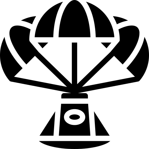 Parachute spacecraft rocket mission icon Parachute spacecraft rocket mission icon