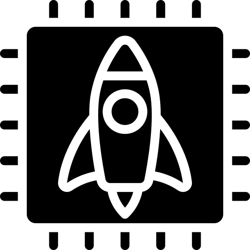 Cpu ram rocket computers icon Cpu ram rocket computers icon
