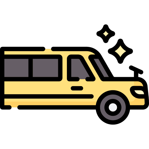 Limousine luxury transportation transport icon
