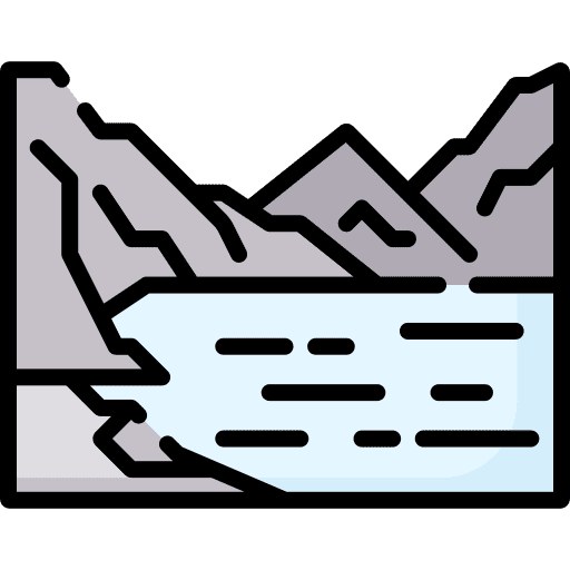 Hatta city coast landscape icon Hatta city coast landscape icon