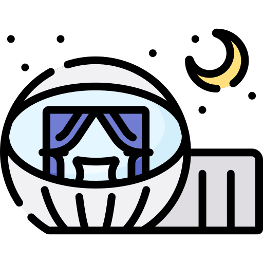 Camp night travel dome icon Camp night travel dome icon