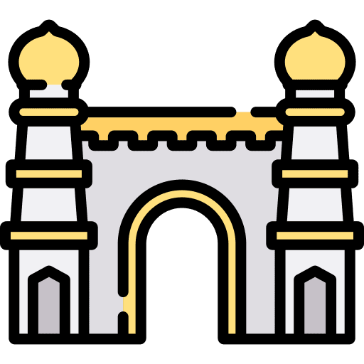 Gate arch architecture and city arab icon Gate arch architecture and city arab icon