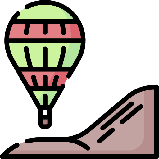 Hot air balloon transportation trip holidays icon Hot air balloon transportation trip holidays icon