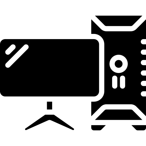 Pc tower electronic computing electronics icon