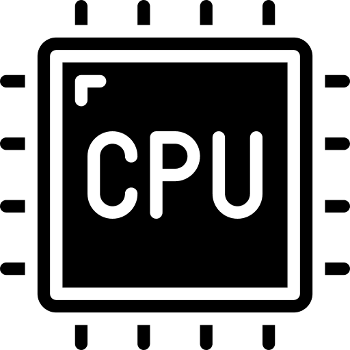 Cpu processor ram chip icon