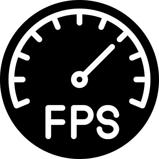 Frames per second computer electronics interface icon