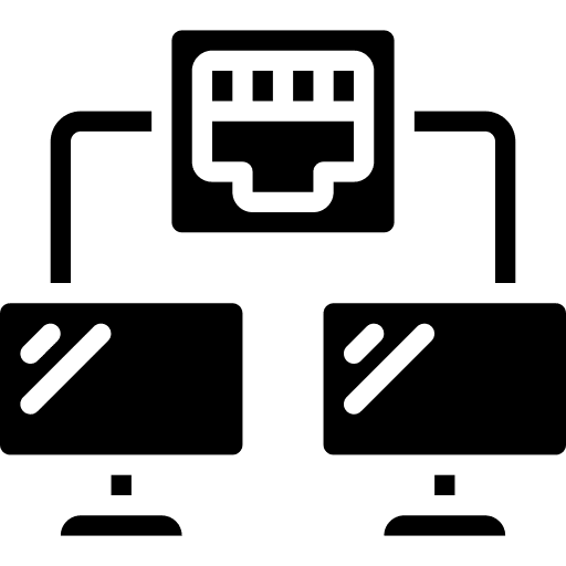 Lan connection networking lan icon