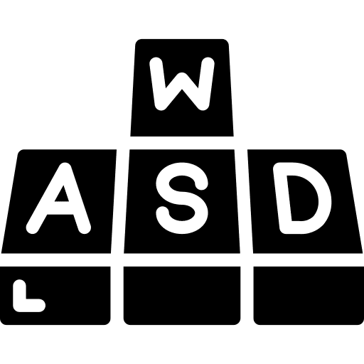 Wasd keyboard letters electronics icon