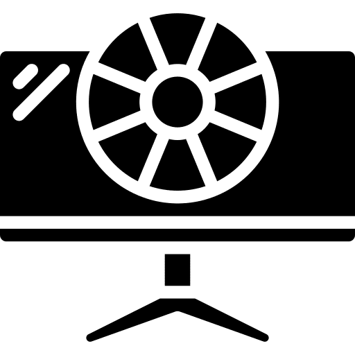 Computer monitor spectrum wheel computer monitor icon