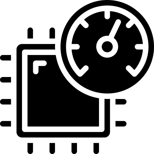 Cpu processor speed dial icon