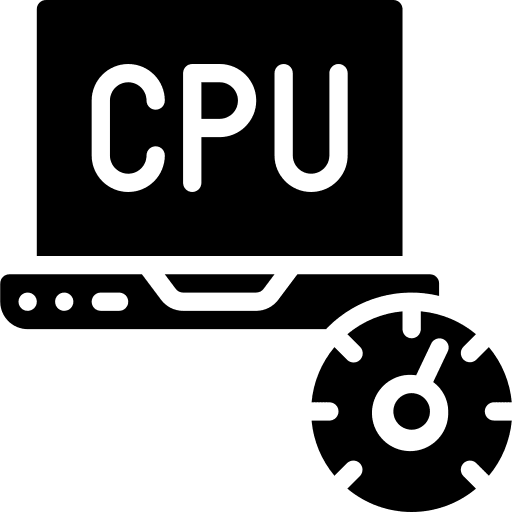Laptop processor microprocessor computer icon
