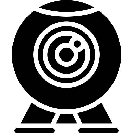 Round webcam camera hardware web cam icon
