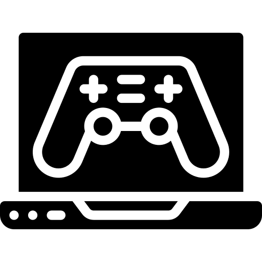 Laptop gamepad joystick computer icon