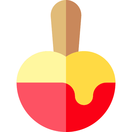 Caramelized apple sweet organic dessert icon