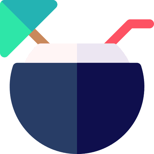 Coconut drink beverage fruit food and restaurant icon