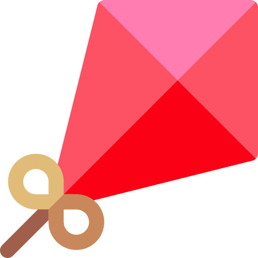 Kite fun kite toy icon