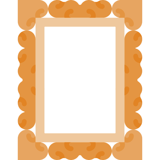 Frame art and design furniture and household interior decorating icon