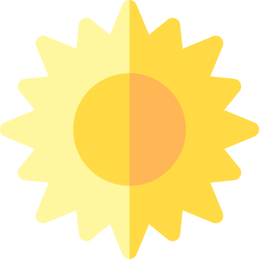 Sun nature warm haw weather icon