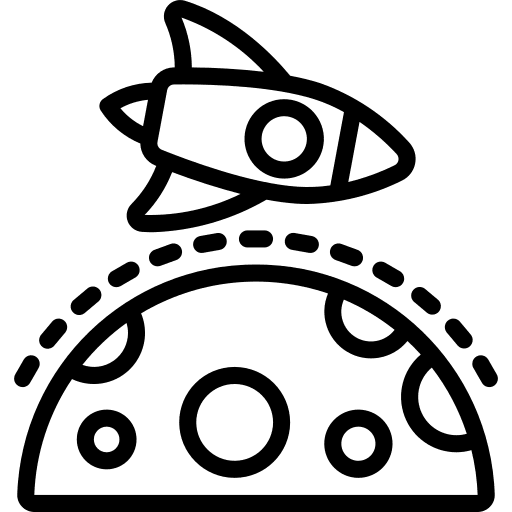 Orbit science transportation moon icon Orbit science transportation moon icon