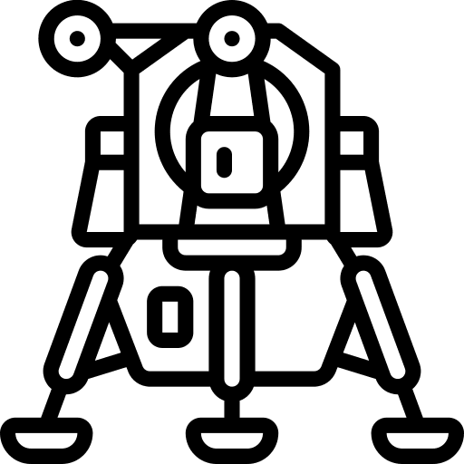 Lander science transport vehicle icon Lander science transport vehicle icon
