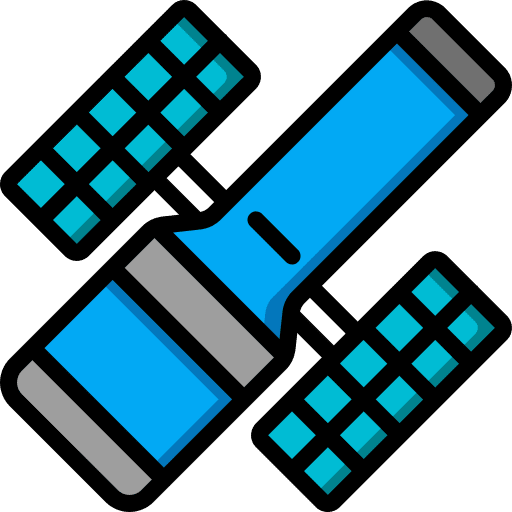 Hubble space telescope universe galaxy satellite icon