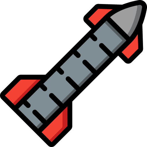 Rocket transportation space shuttle launch icon Rocket transportation space shuttle launch icon