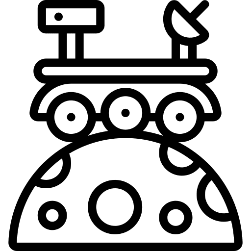 Rover science moon rover vehicle icon Rover science moon rover vehicle icon