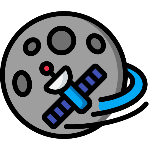 Moon moon orbit satellite dish icon Moon moon orbit satellite dish icon
