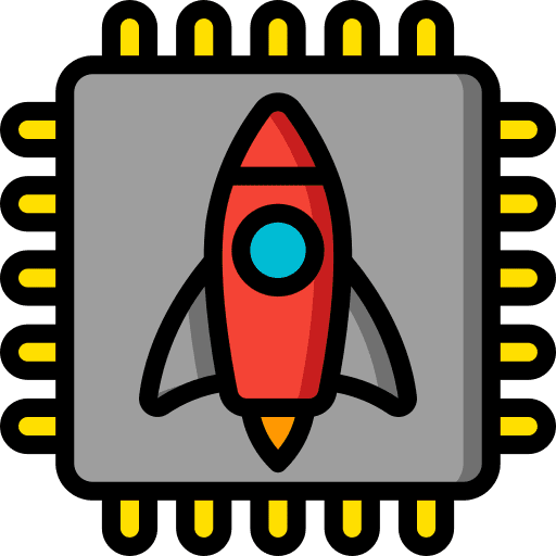 Cpu cpu ram rocket icon Cpu cpu ram rocket icon