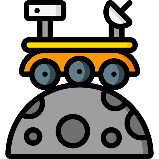Rover science transportation vehicle icon Rover science transportation vehicle icon